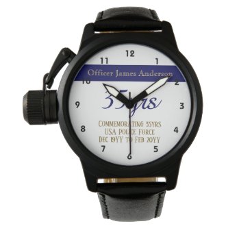 Retired Law Enforcement Officer Personalized Gift Watch