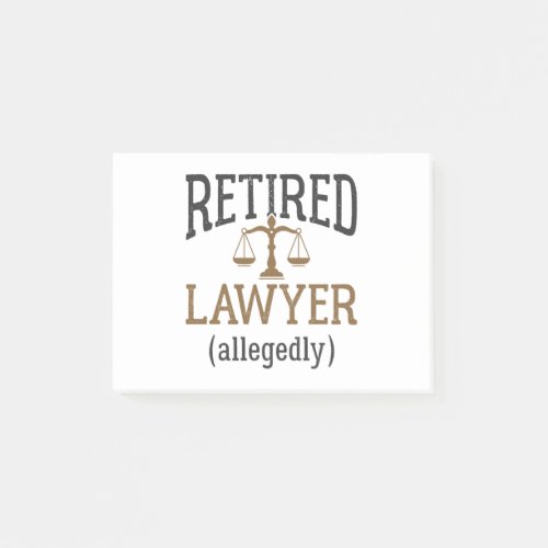Retired Lawyer Allegedly Attorney Retirement Post_it Notes