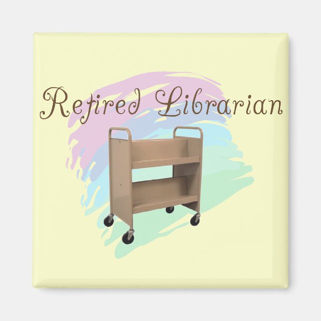 Retired Librarian EMPTY CART Magnet (Front)