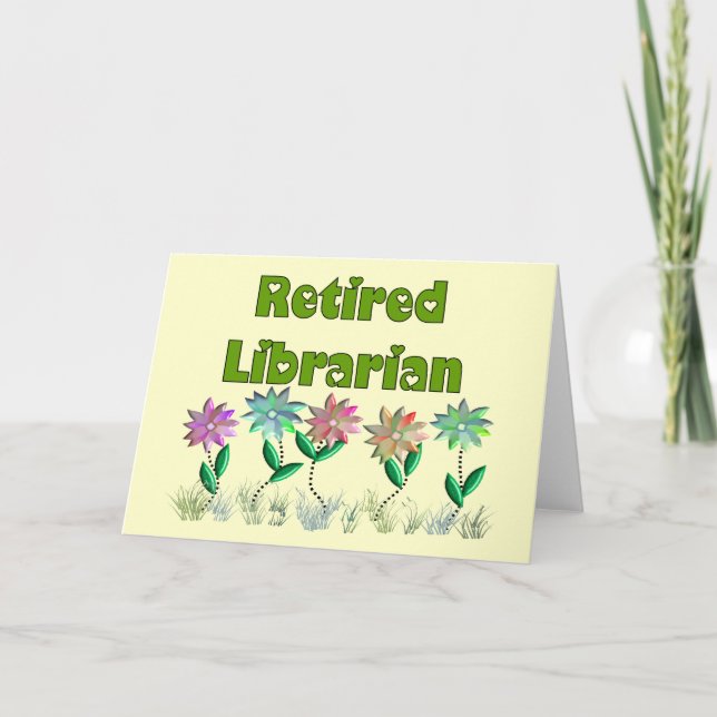 Retired Librarian "Spring Sensation" Card (Front)