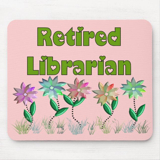 Retired Librarian "Spring Sensation" Mouse Pad (Front)