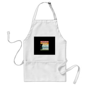 Retired Logistician Fulltime Swinger Golf Golfer Adult Apron