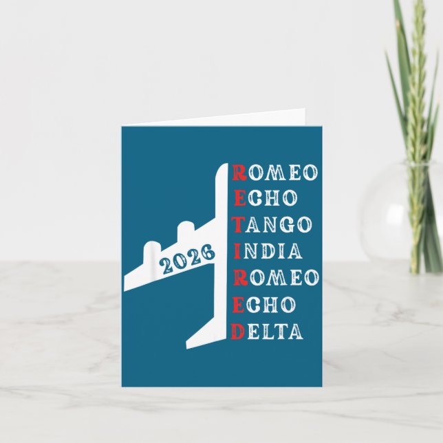 Retired Lot 2026 Phonetic Alphabet Retirement Gift Card (Front)