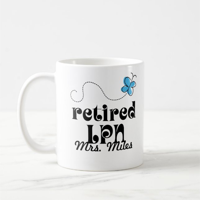 Retired LPN personalized gift Coffee Mug (Left)