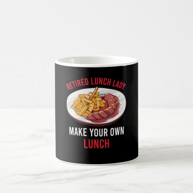 Retired Lunch Lady Gift School Cafeteria Coffee Mug (Center)