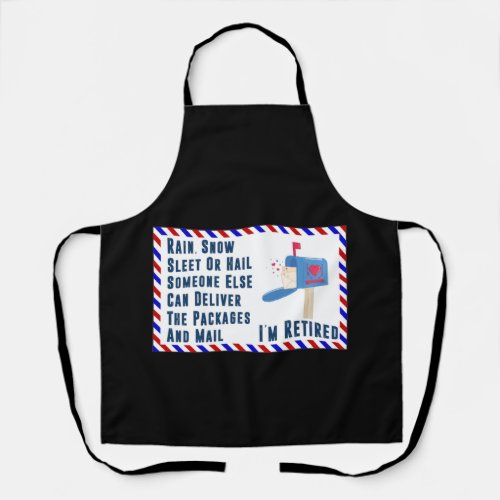 Retired Mail Letter Postal Worker Retirement Apron