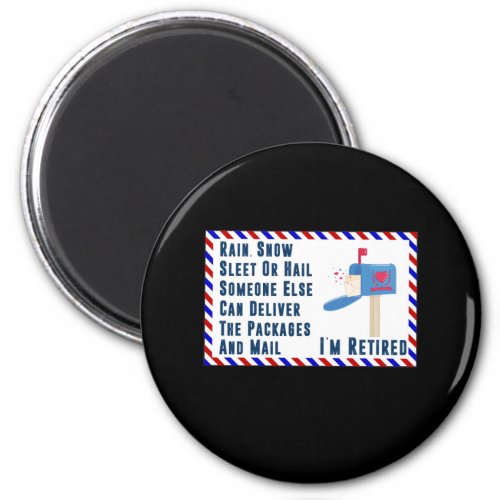 Retired Mail Letter Postal Worker Retirement Magnet