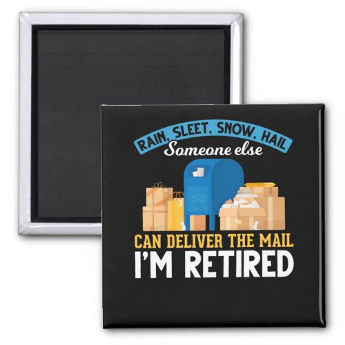 Retired Mailman Postal Worker Retirement Magnet