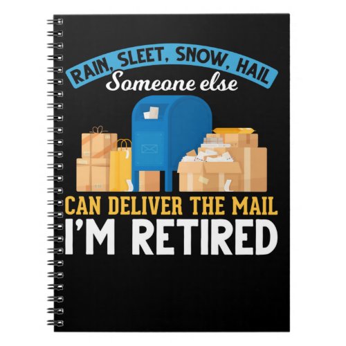 Retired Mailman Postal Worker Retirement Notebook