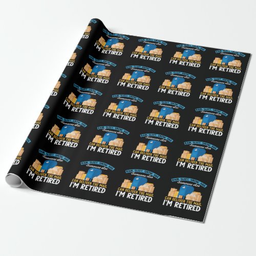 Retired Mailman Postal Worker Retirement Wrapping Paper