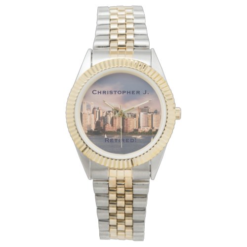 Retired Manhattan NYC Name Choose Strap Wrist Watch
