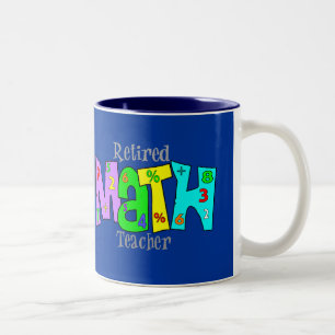 Retired Math Teacher Gifts Two-Tone Coffee Mug