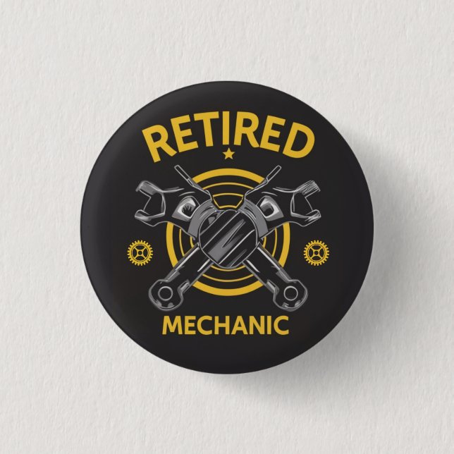 Retired Mechanic Button (Front)