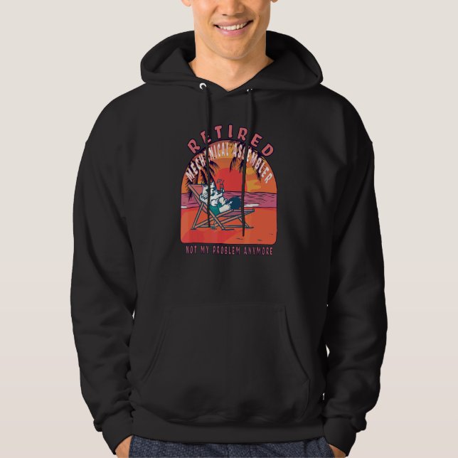 Retired Mechanical Assembler  Vintage Retirement Hoodie (Front)