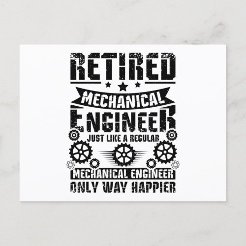 Retired Mechanical Engineer Postcard