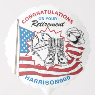 Retired Military Congratulations Retirement Party Balloon