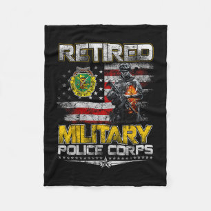 Retired Military Lice Veterans Day Patriotic Memor Fleece Blanket