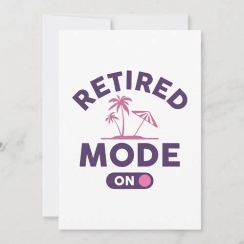 Retired Mode On Thank You Card