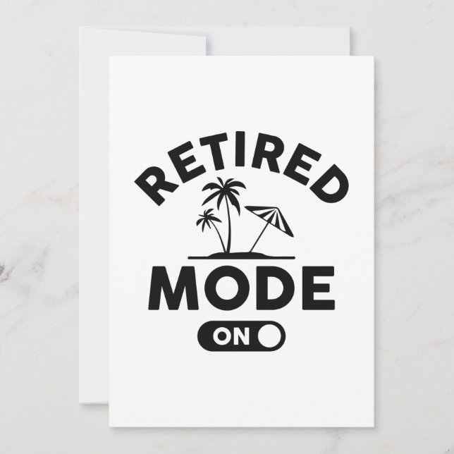Retired Mode On Thank You Card (Front)