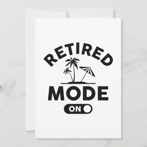 Retired Mode On Thank You Card