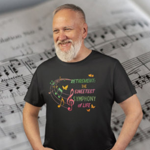 Retired Music Lover Teacher Musician Retirement T-Shirt