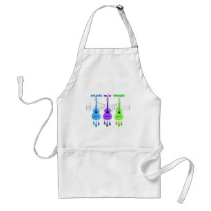 Retired Music Teacher 3 Guitars Design Adult Apron