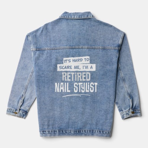 Retired Nail Stylist Design For Men And Women  Denim Jacket