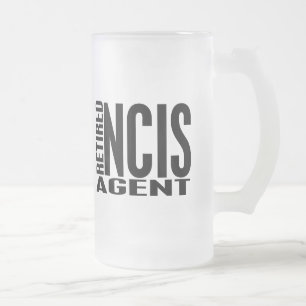 Retired NCIS Agent Frosted Glass Beer Mug