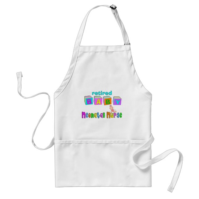Retired Neonatal Nurse Gifts Adult Apron (Front)