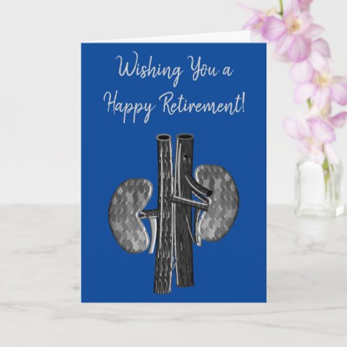 Retired Nephrologist Greeting Card Blue