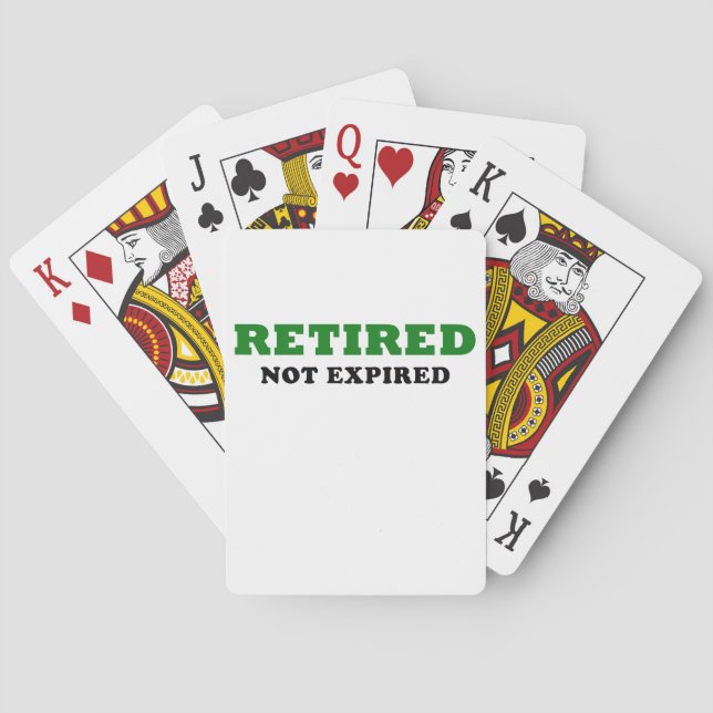 Retired Not Expired Poker Cards (Back)