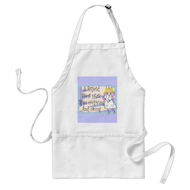 Retired Nurse Angel Art Cards & Gifts Adult Apron (Front)