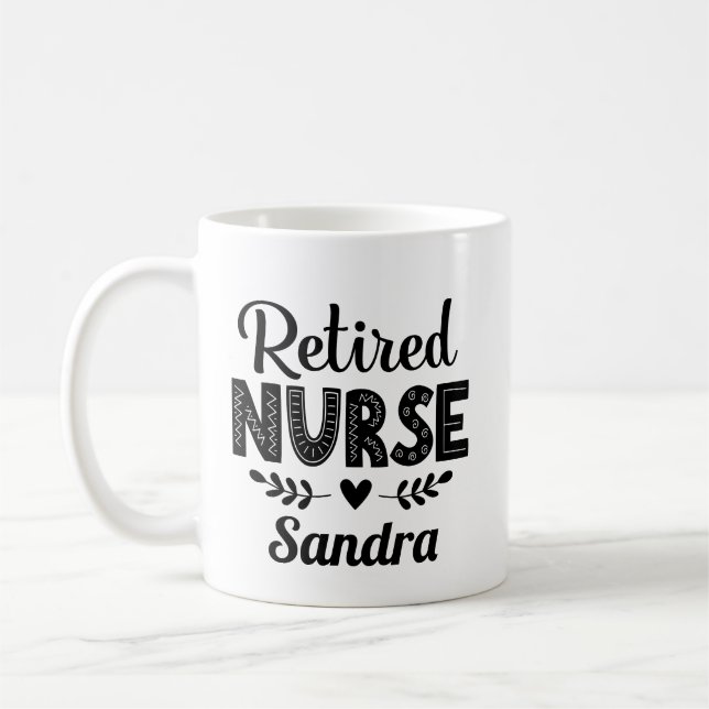 Retired Nurse Appreciation Gift Coffee Mug (Left)