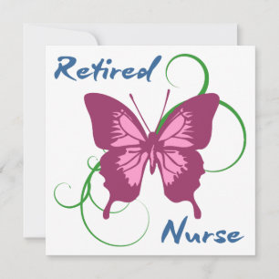 Retired Nurse (Butterfly) Card