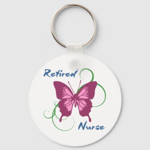 Retired Nurse (Butterfly) Keychain