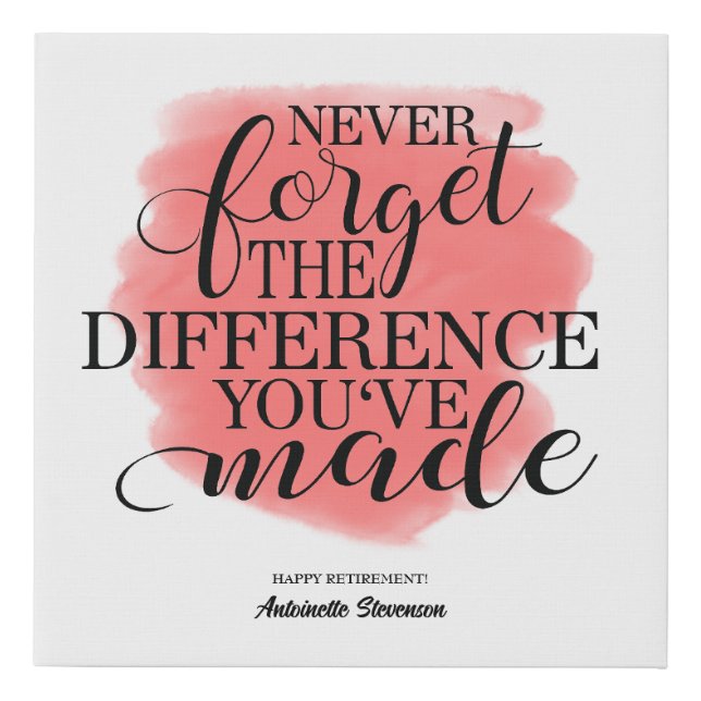 Retired Nurse Faux Canvas Print (Front)