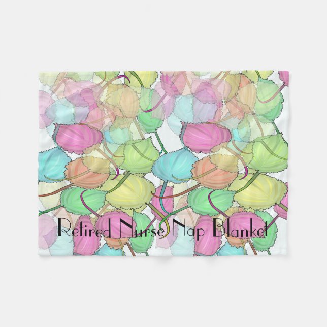 Retired Nurse Fleece Blanket Light Grey (Front (Horizontal))