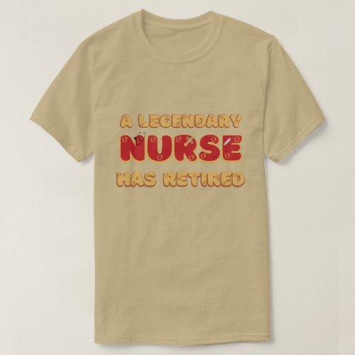Retired nurse Funny retirement gift red text  T_Shirt