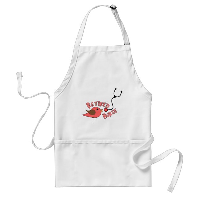 Retired Nurse Gifts Adult Apron (Front)
