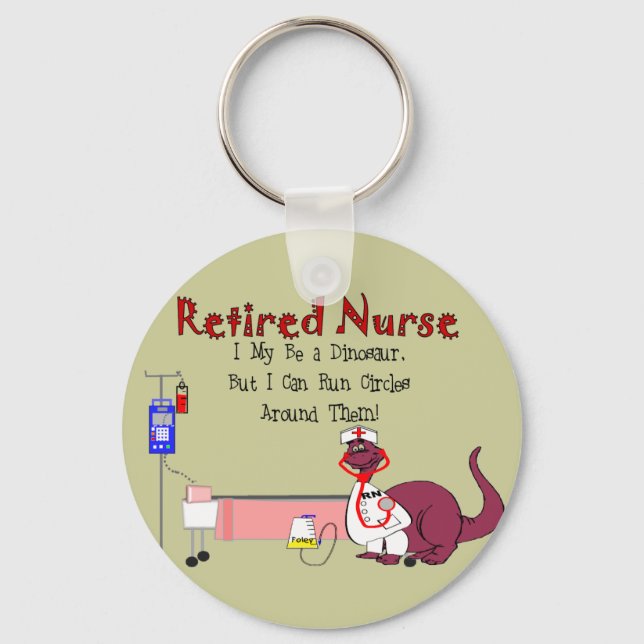 Retired Nurse Gifts Keychain (Front)