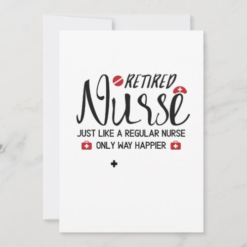 Retired Nurse Great Gift Retired Nurse Card