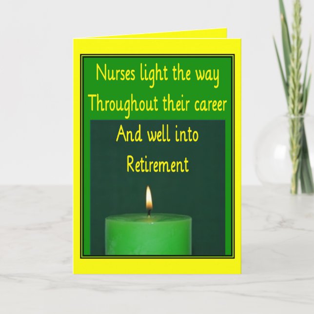 Retired Nurse Greeting Card (Front)