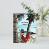 Retired Nurse - Hammock at the Beach Postcard (Standing Front)