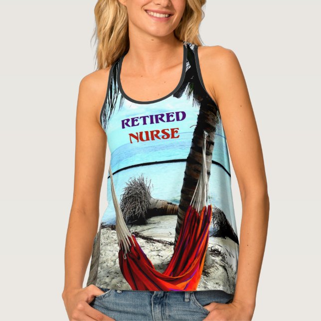 Retired Nurse, Hammock on the Beach Tank Top (Front)