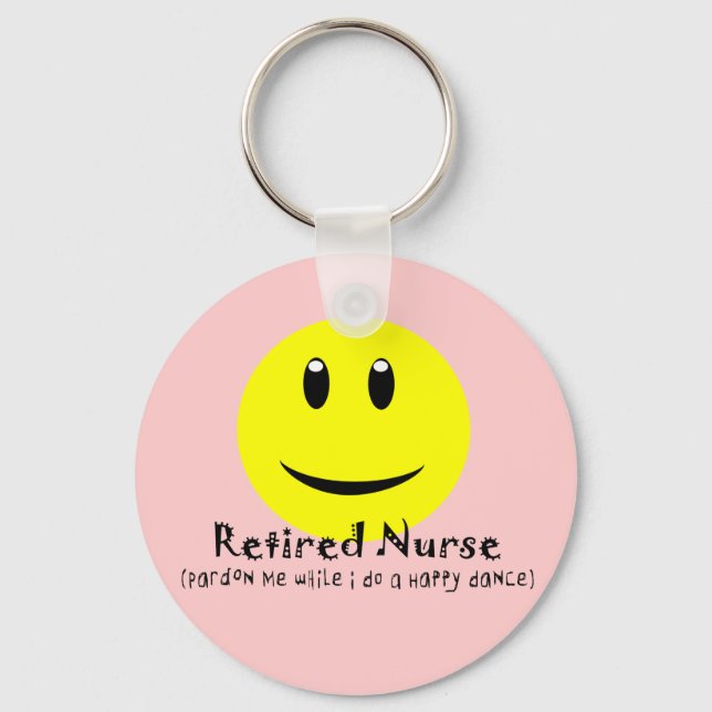 Retired Nurse HAPPY DANCE Keychain (Front)