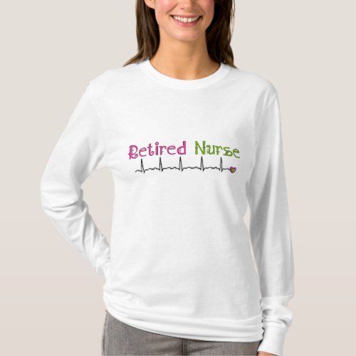 Retired Nurse Hoodie Cardiac Rhythm Design T_Shirt