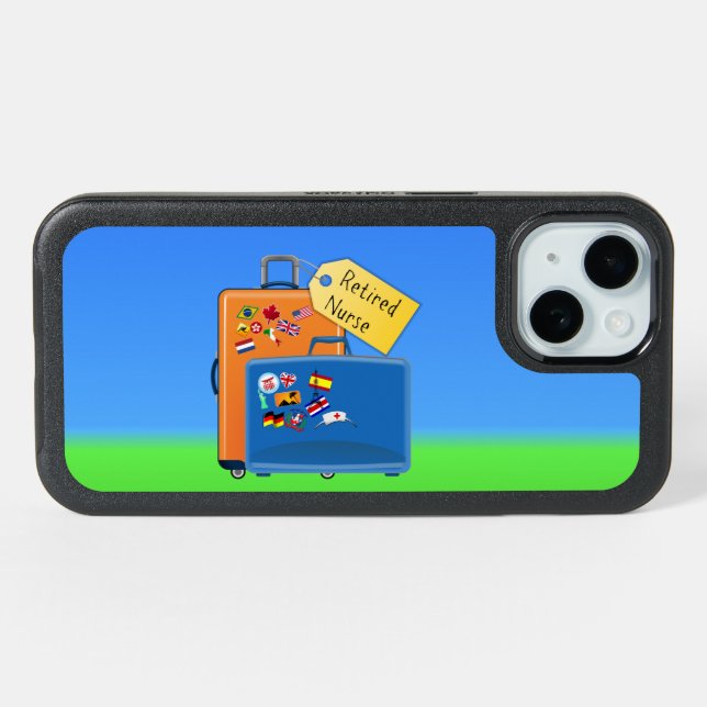 Retired Nurse, Packed and Ready to Go iPhone 15 Case (Back Horizontal)