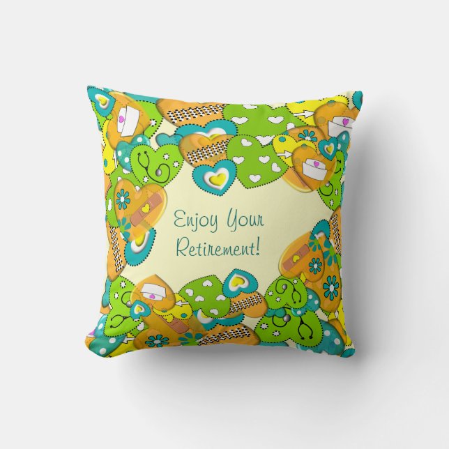 Retired Nurse Pillow Hearts (Front)
