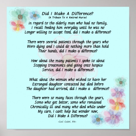 Retired Nurse Poem 