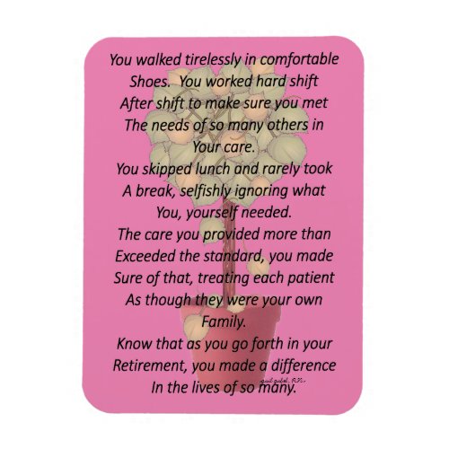 Retired Nurse Poem Magnet